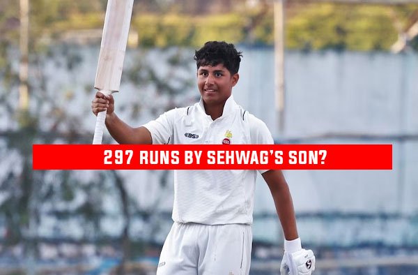 Virender Sehwag’s son Aaryavir smashes Double century in the Coach Behar Trophy