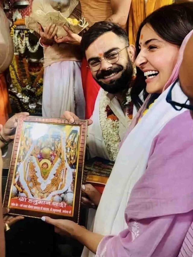 In Pictures: Virat Kohli and Anushka Sharma Seek Blessings at Hanuman Garhi Temple